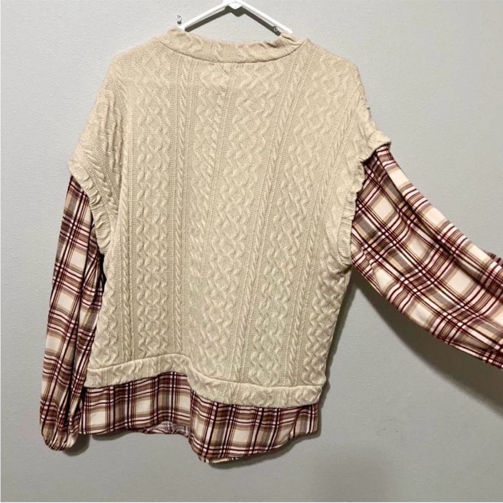 Maurices Beige Cable Knit Sweater Vest size XL - Picture 2 of 6